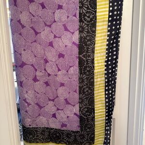 Michael Stars artisan border silk wrap 70 inches